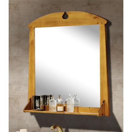 Espejo rústico madera estante